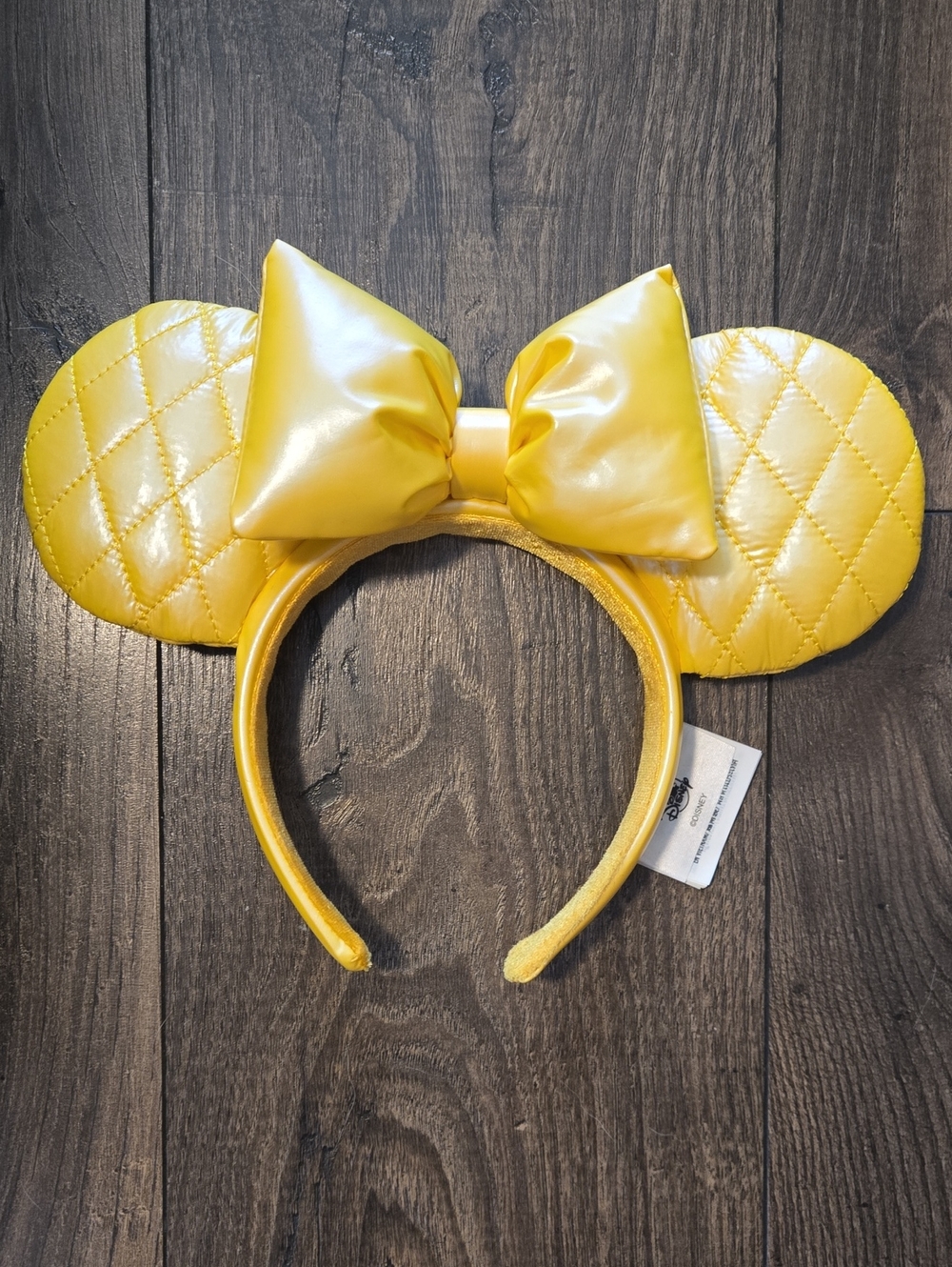Disney Yellow Quilted Minnie Ear Headband with Bow